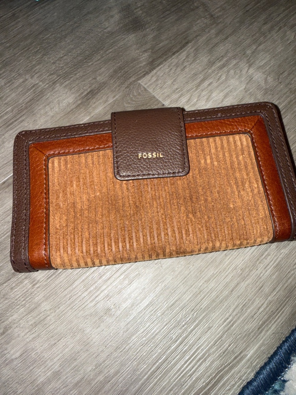 Fossil Logan Leather Tab Clutch Wallet